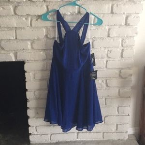 Blue chiffon dress